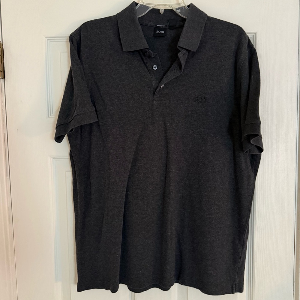 Hugo Boss Charcoal Polo Shirt